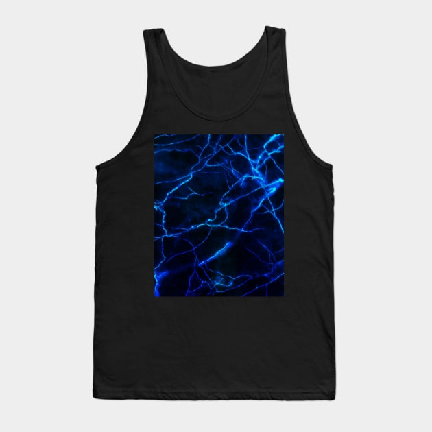 Blue lightning Tank Top by Morishasha